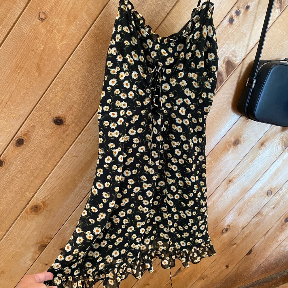 Black floral dress